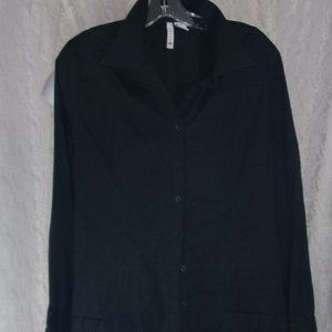 Voice Black Blouse Shirt Tunic Size XL NWOT